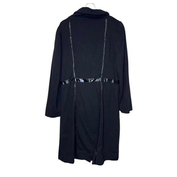 Tracy Reese Women Jacket Fit/Flare Snap Full Zipper Lined Collared Coat Large - Picture 6 of 9